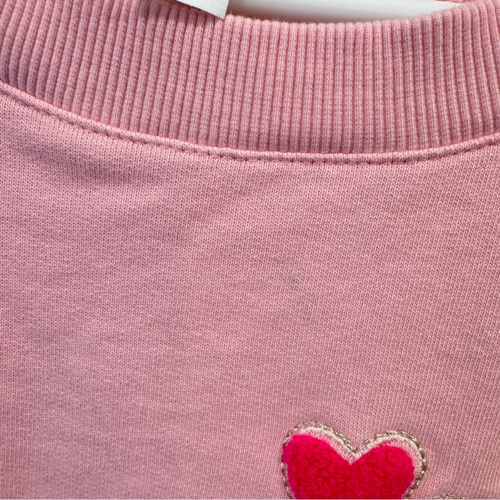 Lilly Pulitzer BALLAD Sweatshirt Pink Hearts Gem Hearts Womens XL Lounge - Picture 8 of 9